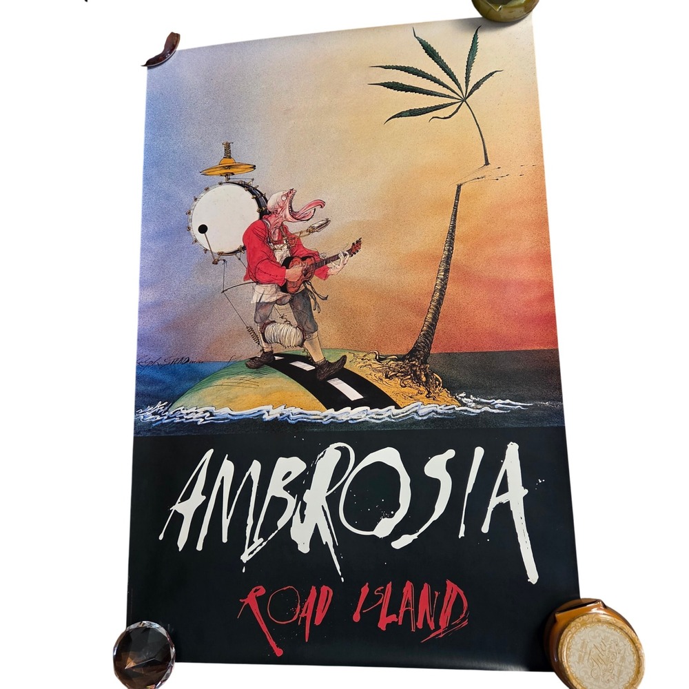 Ambrosia Road Island Vintage 1982 Promo Album Poster 23x35 Warner Bros Rock